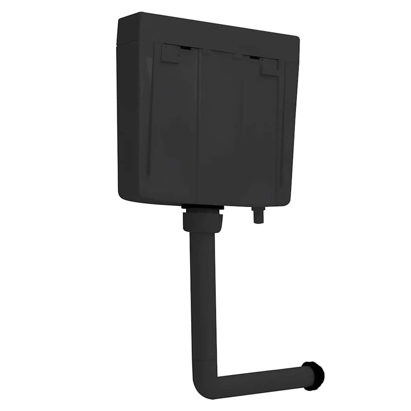 vidaXL fekete WC-tartály alsó vízbemenettel 3/6 liter
