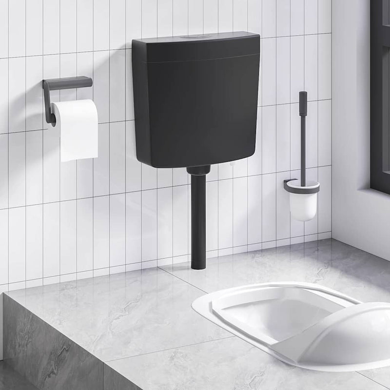 vidaXL fekete WC-tartály alsó vízbemenettel 3/6 liter
