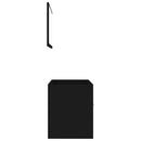 vidaXL 2 részes fekete forgácslap fürdőszobai bútorszett