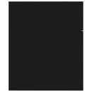 vidaXL 2 részes fekete forgácslap fürdőszobai bútorszett