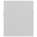 vidaXL 2 részes magasfényű fehér szerelt fa fürdőszobai bútorszett