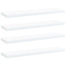 vidaXL 4 db fehér szerelt fa könyvespolc 40 x 10 x 1,5 cm