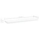vidaXL 4 db fehér szerelt fa könyvespolc 40 x 10 x 1,5 cm