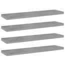 vidaXL 4 db betonszürke szerelt fa könyvespolc 40 x 10 x 1,5 cm