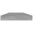 vidaXL 4 db betonszürke szerelt fa könyvespolc 40 x 10 x 1,5 cm