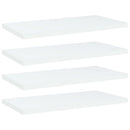 vidaXL 4 db fehér szerelt fa könyvespolc 40 x 20 x 1,5 cm