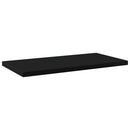 vidaXL 4 db fekete szerelt fa könyvespolc 40 x 20 x 1,5 cm