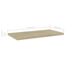 vidaXL 4 db sonoma tölgy színű szerelt fa könyvespolc 40 x 20 x 1,5 cm