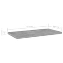 vidaXL 4 db betonszürke szerelt fa könyvespolc 40 x 20 x 1,5 cm