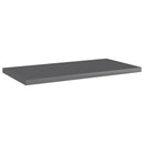 vidaXL 8 db magasfényű szürke forgácslap könyvespolc 40 x 20 x 1,5 cm