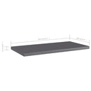 vidaXL 8 db magasfényű szürke forgácslap könyvespolc 40 x 20 x 1,5 cm