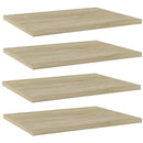vidaXL 4 db sonoma tölgy színű szerelt fa könyvespolc 40 x 30 x 1,5 cm