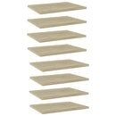 vidaXL 8 db sonoma-tölgy színű forgácslap könyvespolc 40 x 30 x 1,5 cm