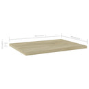 vidaXL 8 db sonoma-tölgy színű forgácslap könyvespolc 40 x 30 x 1,5 cm