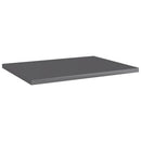 vidaXL 4 db magasfényű szürke forgácslap könyvespolc 40 x 30 x 1,5 cm