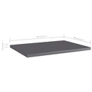 vidaXL 4 db magasfényű szürke forgácslap könyvespolc 40 x 30 x 1,5 cm