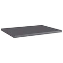 vidaXL 8 db magasfényű szürke szerelt fa könyvespolc 40 x 30 x 1,5 cm