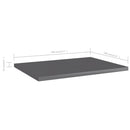vidaXL 8 db magasfényű szürke szerelt fa könyvespolc 40 x 30 x 1,5 cm