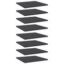 vidaXL 8 db szürke szerelt fa könyvespolc 40 x 40 x 1,5 cm