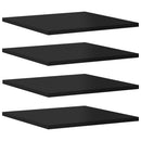 vidaXL 8 db magasfényű fekete szerelt fa könyvespolc 40 x 40 x 1,5 cm