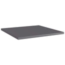 vidaXL 8 db magasfényű szürke szerelt fa könyvespolc 40 x 40 x 1,5 cm