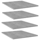 vidaXL 4 db betonszürke szerelt fa könyvespolc 40 x 50 x 1,5 cm