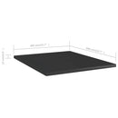 vidaXL 8 db magasfényű fekete szerelt fa könyvespolc 40 x 50 x 1,5 cm