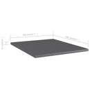 vidaXL 8 db magasfényű szürke szerelt fa könyvespolc 40 x 50 x 1,5 cm