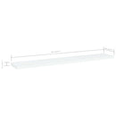 vidaXL 4 db fehér szerelt fa könyvespolc 60 x 10 x 1,5 cm
