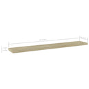 vidaXL 4 db sonoma-tölgy színű forgácslap könyvespolc 60 x 10 x 1,5 cm