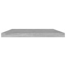 vidaXL 4 db betonszürke szerelt fa könyvespolc 60 x 10 x 1,5 cm