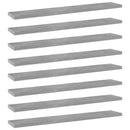 vidaXL 8 db betonszürke forgácslap könyvespolc 60 x 10 x 1,5 cm