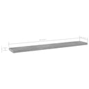 vidaXL 8 db betonszürke forgácslap könyvespolc 60 x 10 x 1,5 cm