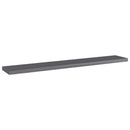 vidaXL 4 db magasfényű szürke forgácslap könyvespolc 60 x 10 x 1,5 cm