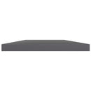 vidaXL 4 db magasfényű szürke forgácslap könyvespolc 60 x 10 x 1,5 cm