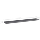 vidaXL 4 db magasfényű szürke forgácslap könyvespolc 60 x 10 x 1,5 cm