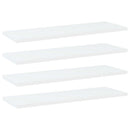 vidaXL 4 db fehér szerelt fa könyvespolc 60 x 20 x 1,5 cm