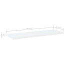 vidaXL 4 db fehér szerelt fa könyvespolc 60 x 20 x 1,5 cm