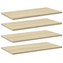 vidaXL 4 db sonoma-tölgy színű forgácslap könyvespolc 60 x 30 x 1,5 cm