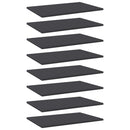 vidaXL 8 db szürke forgácslap könyvespolc 60 x 40 x 1,5 cm