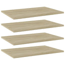 vidaXL 4 db sonoma tölgy színű szerelt fa könyvespolc 60 x 40 x 1,5 cm