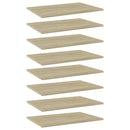 vidaXL 8 db sonoma-tölgy színű forgácslap könyvespolc 60 x 40 x 1,5 cm