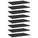 vidaXL 8 db magasfényű fekete forgácslap könyvespolc 60 x 40 x 1,5 cm