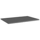 vidaXL 8 db magasfényű szürke szerelt fa könyvespolc 60 x 40 x 1,5 cm