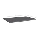 vidaXL 8 db magasfényű szürke szerelt fa könyvespolc 60 x 40 x 1,5 cm