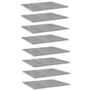 vidaXL 8 db betonszürke forgácslap könyvespolc 60 x 50 x 1,5 cm