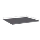 vidaXL 8 db magasfényű szürke szerelt fa könyvespolc 60 x 50 x 1,5 cm