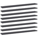 vidaXL 8 db szürke forgácslap könyvespolc 80 x 10 x 1,5 cm