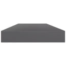 vidaXL 8 db magasfényű szürke forgácslap könyvespolc 80 x 10 x 1,5 cm