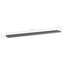 vidaXL 8 db magasfényű szürke forgácslap könyvespolc 80 x 10 x 1,5 cm
